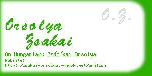orsolya zsakai business card